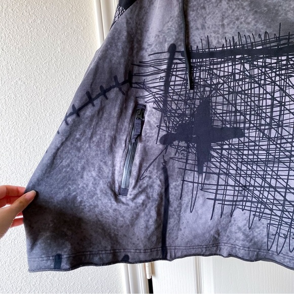 Rundholz Anthra Oversized Sweatshirt Abstract Print Gray Black Size Medium EUC - Picture 2 of 7